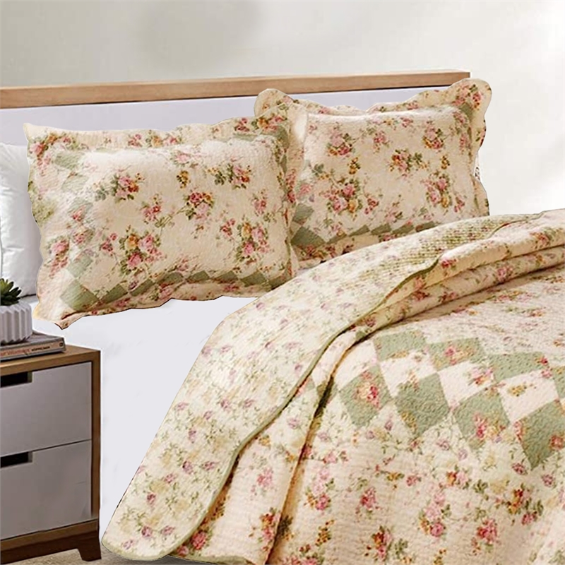 Denali Fabric Standard Size Sham with Floral Prints- Multicolor