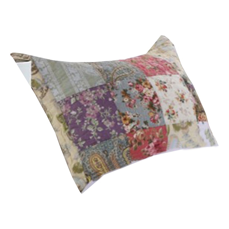 Eiger Fabric Standard Size Sham with Jacobean Prints- Multicolor