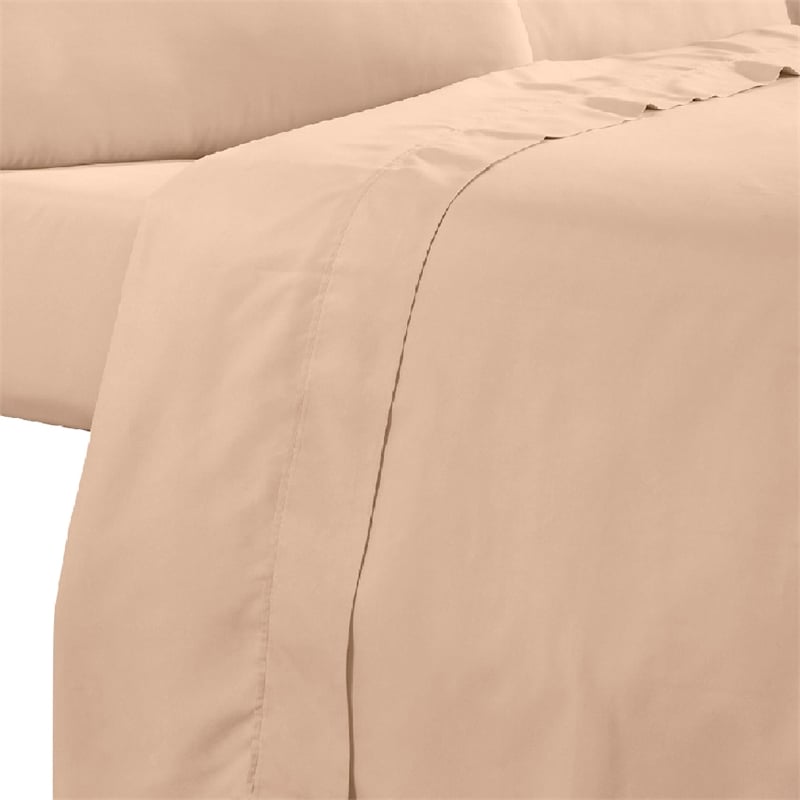 Minka 6 Piece California King Bed Sheet Set- Soft Microfiber- Sand Pink