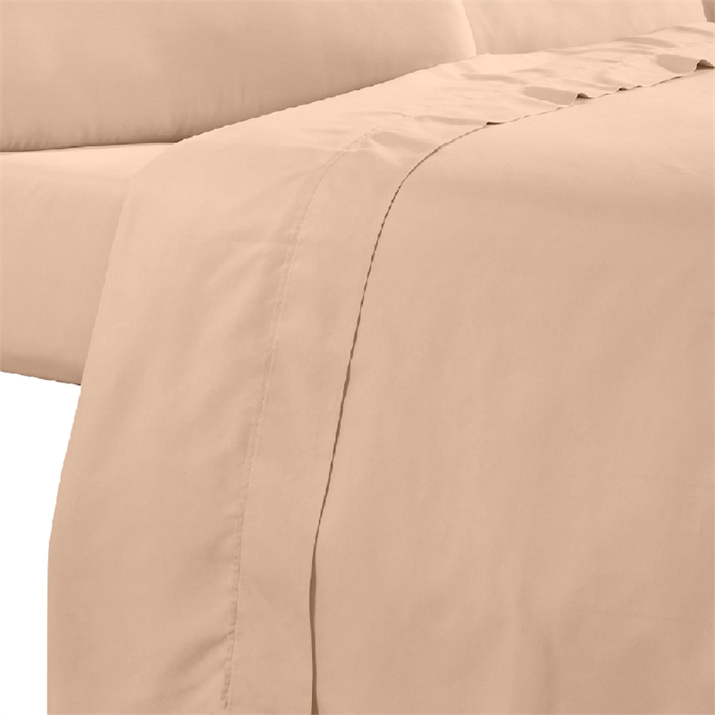 Minka 6 Piece California King Bed Sheet Set- Soft Microfiber- Sand Pink