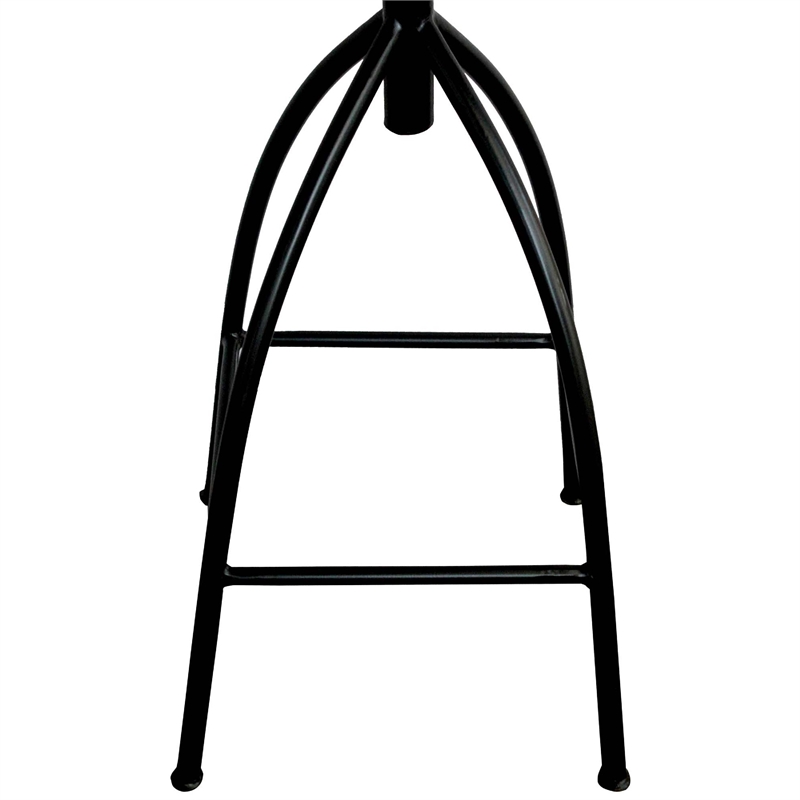 Pia 32-35 Extra Tall Adjustable Barstool- Set of 2-Natural Brown Mango Wood Seat