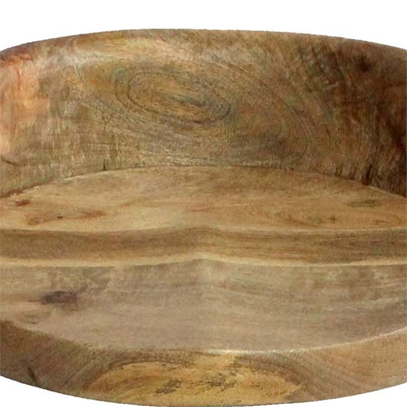 Pia 32-35 Extra Tall Adjustable Barstool- Set of 2-Natural Brown Mango Wood Seat