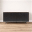 64 Inch Cosmo TV Stand Console- 3-Door Cabinet- Brown & Black Mango Wood