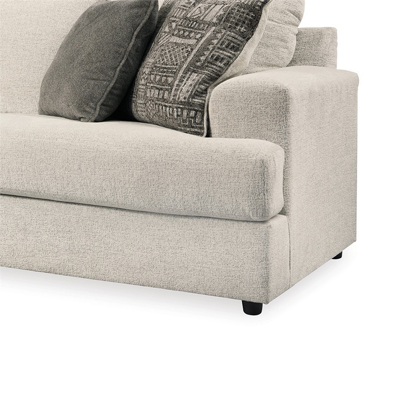 Tren 3 Seater 96 Inch Sofa with 4 Jacquard Throw Pillows -Wide Track Arms