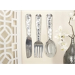 Artistic Cutlery Wall Decor In Aluminum- Set of Three- Silver