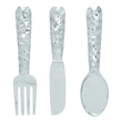 Artistic Cutlery Wall Decor In Aluminum- Set of Three- Silver