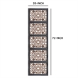 Rectangular Wall Panel with Intricate Floral Carvings- Burnt Black