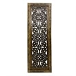 Benzara Floral Hand Carved Wooden Wall Panels- Assortment of Two- Brown