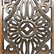Benzara Floral Hand Carved Wooden Wall Panels- Assortment of Two- Brown