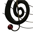 26 Inch Handmade Metal Wall Mount Accent Decor with Musical Notes - Treble Clef