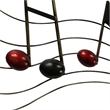 26 Inch Handmade Metal Wall Mount Accent Decor with Musical Notes - Treble Clef