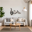 26 Inch Handmade Metal Wall Mount Accent Decor with Musical Notes - Treble Clef