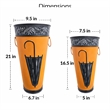 21- 16 Inch Metal Umbrella Stands- Black Engraved Artwork- Set of 2- Orange
