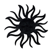 35 Inch Round Wall Mounted Sun Face Accent Decor- Carved Rustic Gold