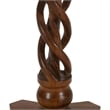 30 Inch Handcrafted Round Mango Wood Dinette- Artisanal Twisted Pedestal Base