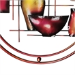22 Inch Round Metal Wall Decor With Vase- Multicolor
