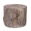 Antique Round Tree Stump Cement Stool-  Brown