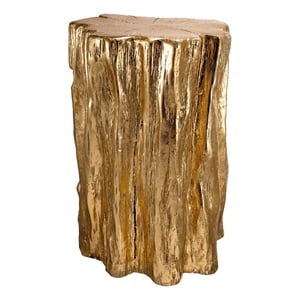 Well Designed Nature Inspired Tree Trunk Stool- Gold