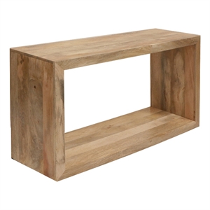 Keli 52 Inch Mango Wood Sideboard Console Table- Open Cube- 1 Shelf- Brown