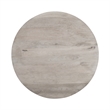 36 Inch Coffee Table- Handcrafted Drum Shape- Washed White Mango Wood