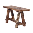 Wooden Garden Patio Bench With Retro Etching- Cappuccino Brown