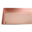 29 Inch Rectangular Metal Windowsill Planter Tray- Trim Edges- Large- Copper