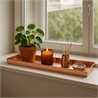 29 Inch Rectangular Metal Windowsill Planter Tray- Trim Edges- Large- Copper