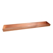29 Inch Rectangular Metal Windowsill Planter Tray- Trim Edges- Large- Copper