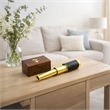 Small Brass Nautical Telescope with Pull-Out Wooden Box in Gold and Brown Finish