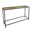 Aurelia 48 Inch Console Sofa Table-Artisanal Hammered Bronze Tray Top-Iron Frame