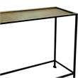 Aurelia 48 Inch Console Sofa Table-Artisanal Hammered Bronze Tray Top-Iron Frame