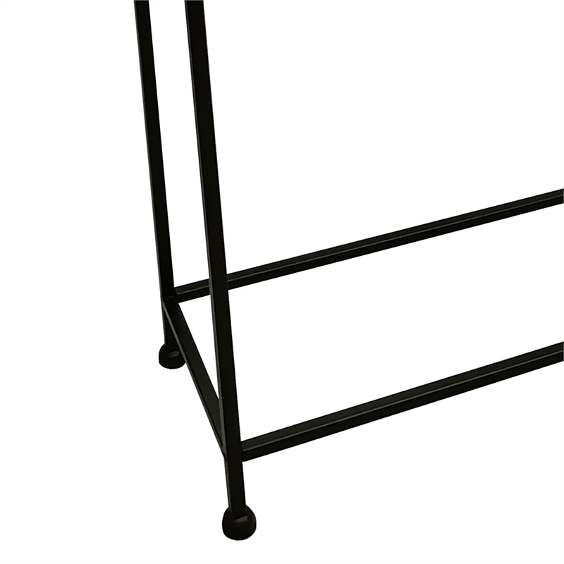 Aurelia 48 Inch Console Sofa Table-Artisanal Hammered Bronze Tray Top-Iron Frame