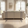 Aurelia 48 Inch Console Sofa Table-Artisanal Hammered Bronze Tray Top-Iron Frame