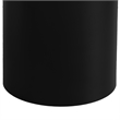 Zoe 20 Inch Modern Round Iron Side Table with Pedestal Base- Matte Black