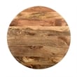 Arthur Mango Wood 35.5 Inch Coffee Table In Round Shape- Dark Brown