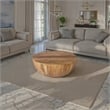 Arthur Mango Wood 35.5 Inch Coffee Table In Round Shape- Dark Brown