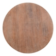 Arthur Drum Shape Wooden 35.5 Inch Coffee Table with Plank Design Base