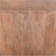 Arthur Drum Shape Wooden 35.5 Inch Coffee Table with Plank Design Base
