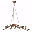 Benjara Tree Branch Style 8 Light Chandelier- Gold