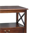 Benjara Wooden TV Stand with 2 Drawers and 1 Open Shelf- Dark Brown