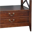 Benjara Wooden TV Stand with 2 Drawers and 1 Open Shelf- Dark Brown