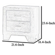 Benjara 2 Drawer Wooden Nightstand with Metal Handles and Bracket Legs- Brown