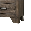 Benjara 2 Drawer Wooden Nightstand with Metal Handles and Bracket Legs- Brown