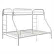 Benjara Tritan Twin XL/Queen Bunk Bed- White