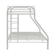 Benjara Tritan Twin XL/Queen Bunk Bed- White