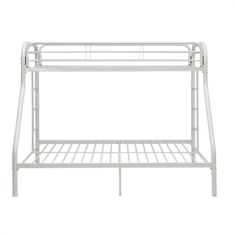 Benjara Tritan Twin XL/Queen Bunk Bed- White