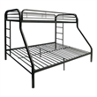 Benjara Tritan Twin/Full Bunk Bed- Black