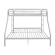 Benjara Tritan Twin/Full Bunk Bed- White