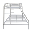 Benjara Tritan Twin/Full Bunk Bed- White
