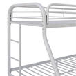 Benjara Tritan Twin/Full Bunk Bed- White